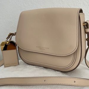 Marc Jacobs Muni Rider Leather Crossbody Bag Neutral Color